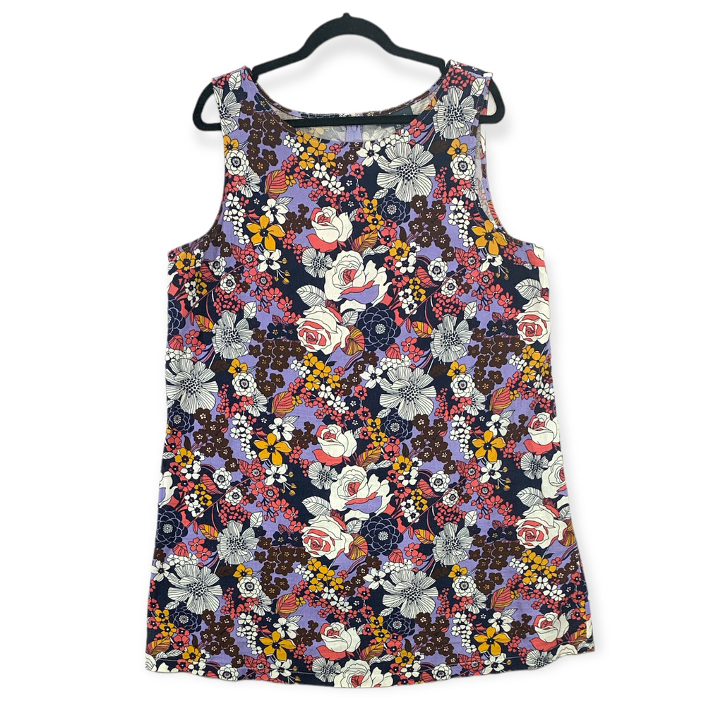ModCloth Navy Floral Tank Dress with Multicolor Bouquet